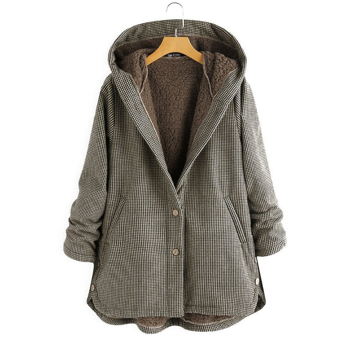 Dulce | Checked Hooded Coat
