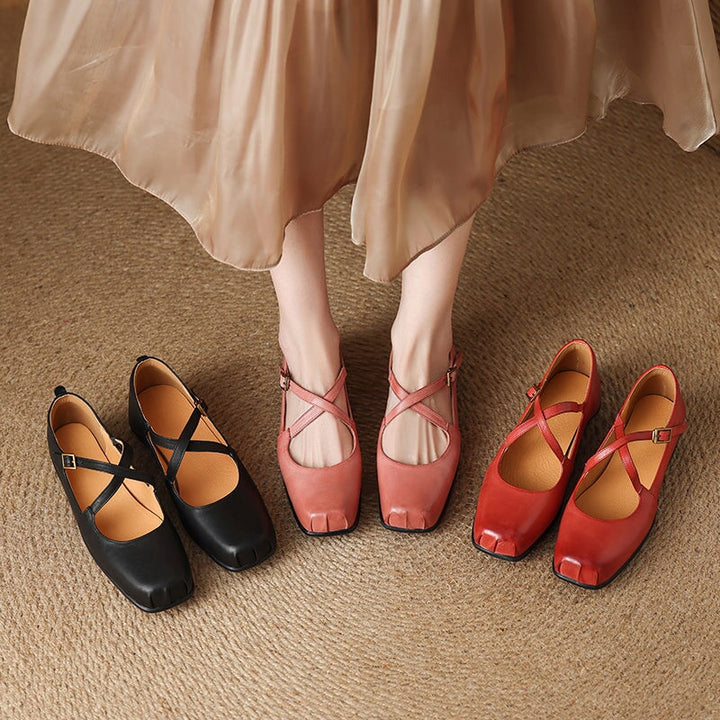 Clara Leather Mary Janes