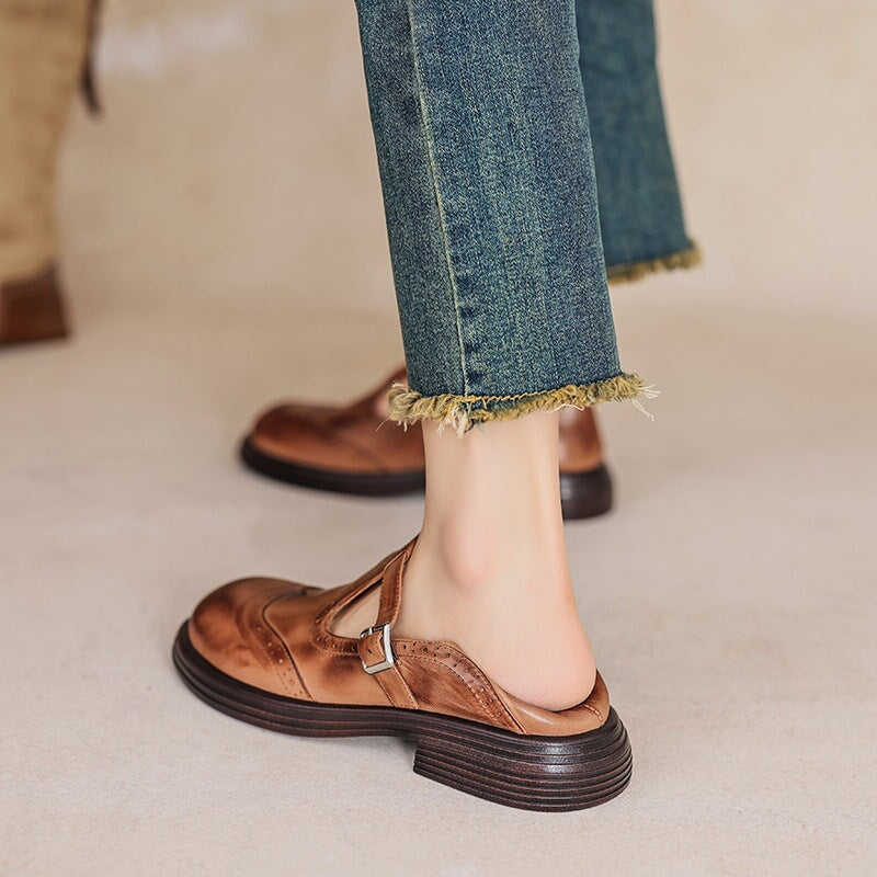 Elise Leather Mary Janes