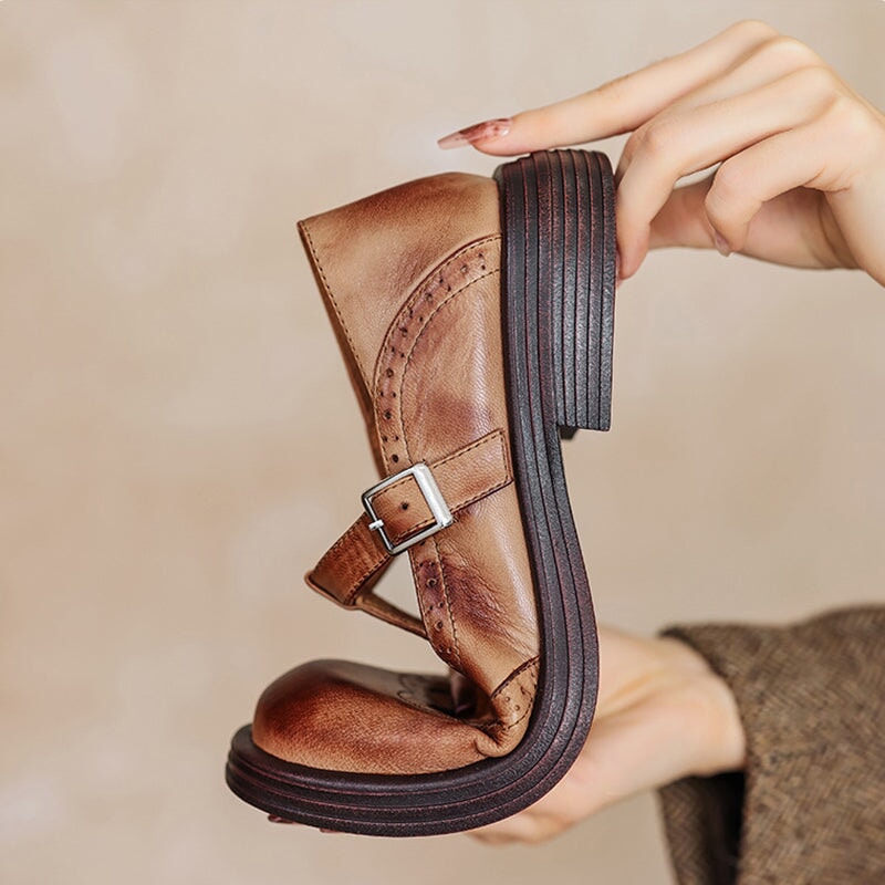 Elise Leather Mary Janes