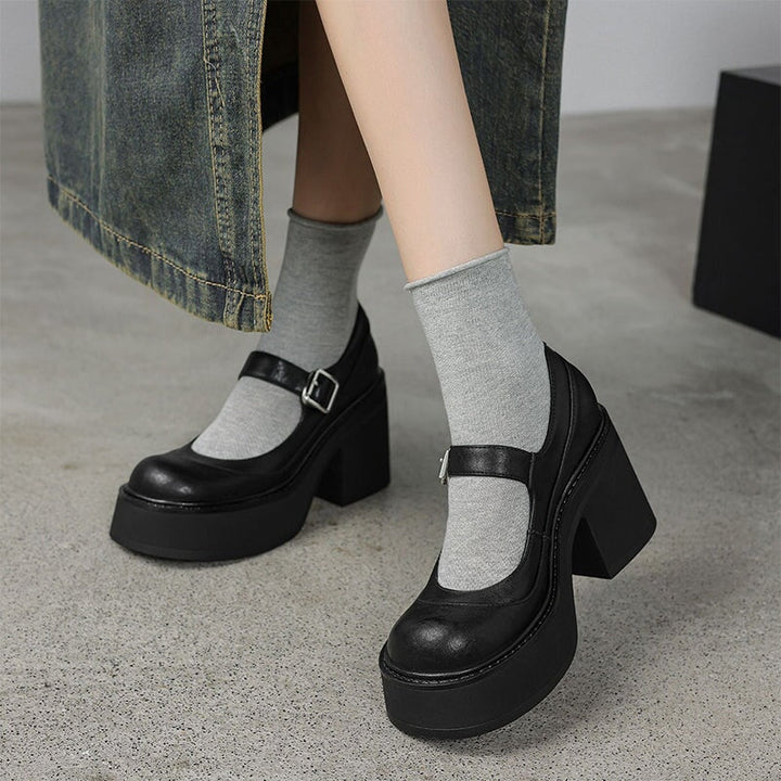 Evie Leather Pumps