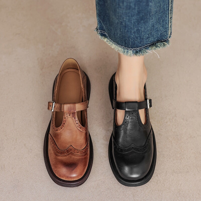 Elise Leather Mary Janes
