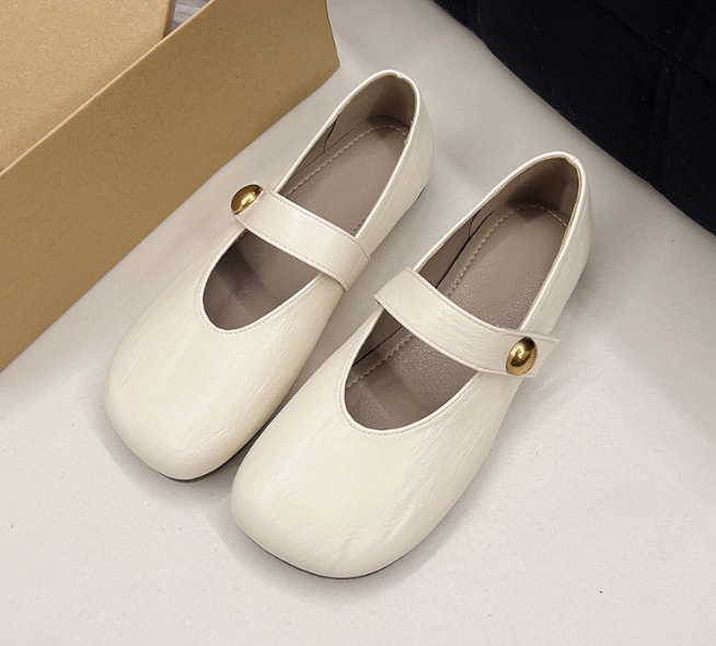 Olive Leather Mary Janes